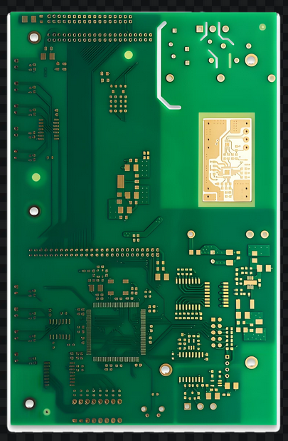 PCB layout showing clearance rules for flying probe testing accessibility.