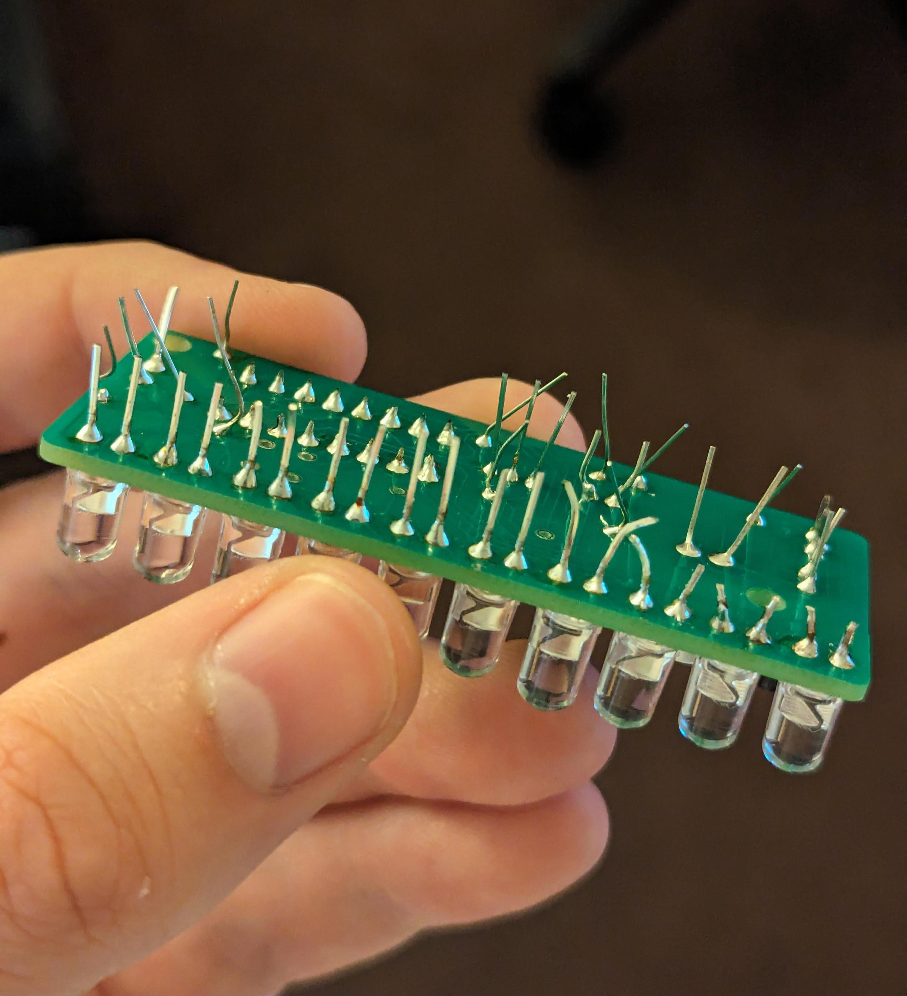 Soldering a through-hole LED for an electronics upgrade project