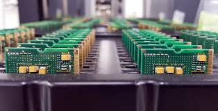 Batch PCB assembly line showcasing multiple circuit boards