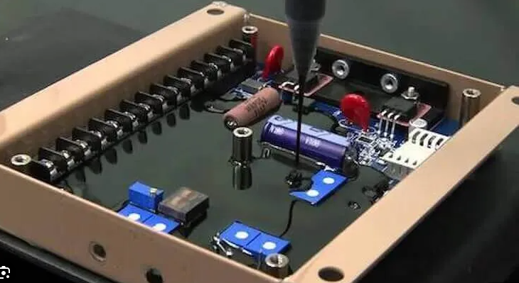 Finished potted PCB assembly in industrial equipment