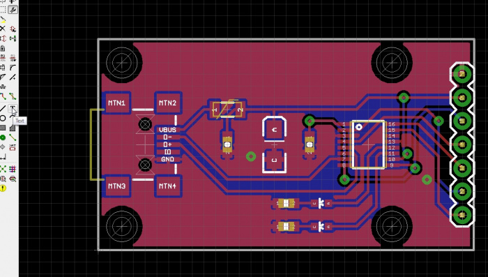PCB board outline with design constraints for seamless layout.