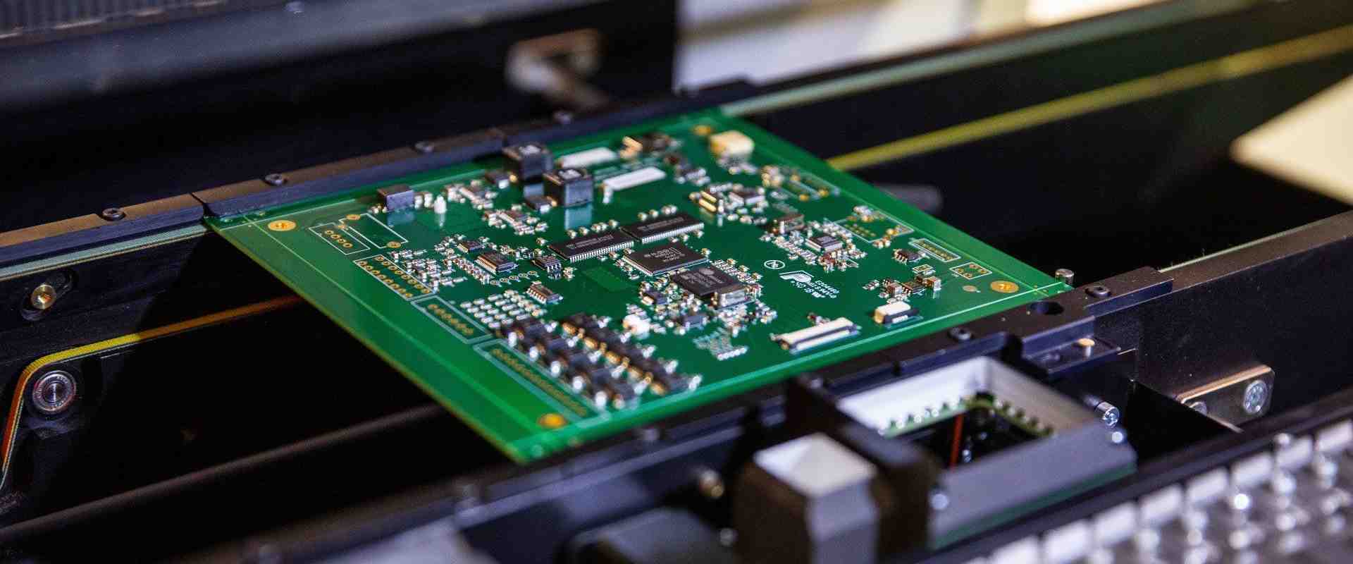 Finished SMT PCB with optimized component placement.