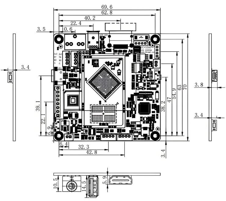 Setting custom PCB dimensions in online design software.