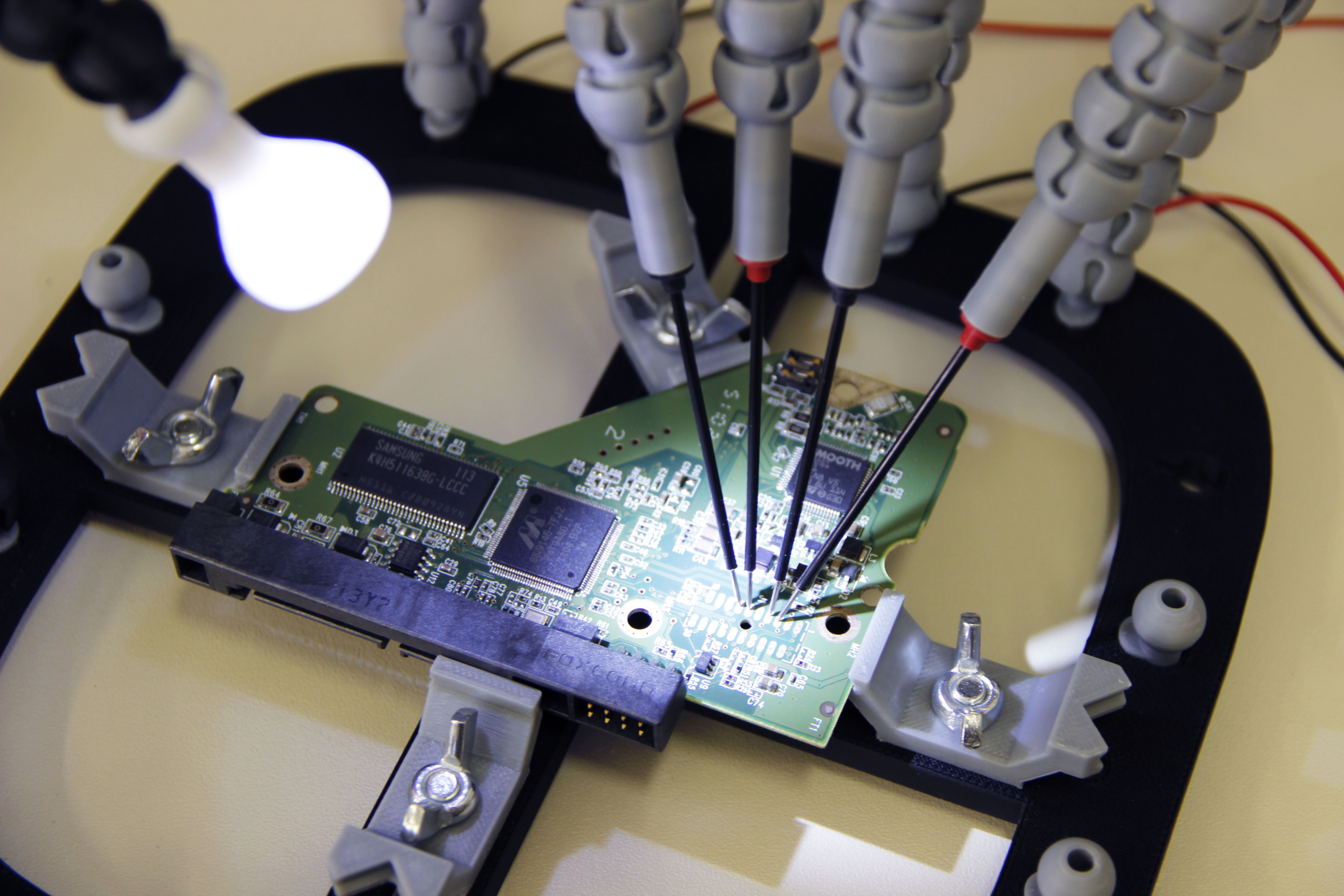 3D printer creating a circuit board base for DIY design