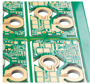 PCB layout with thermal vias and copper pours for cooling