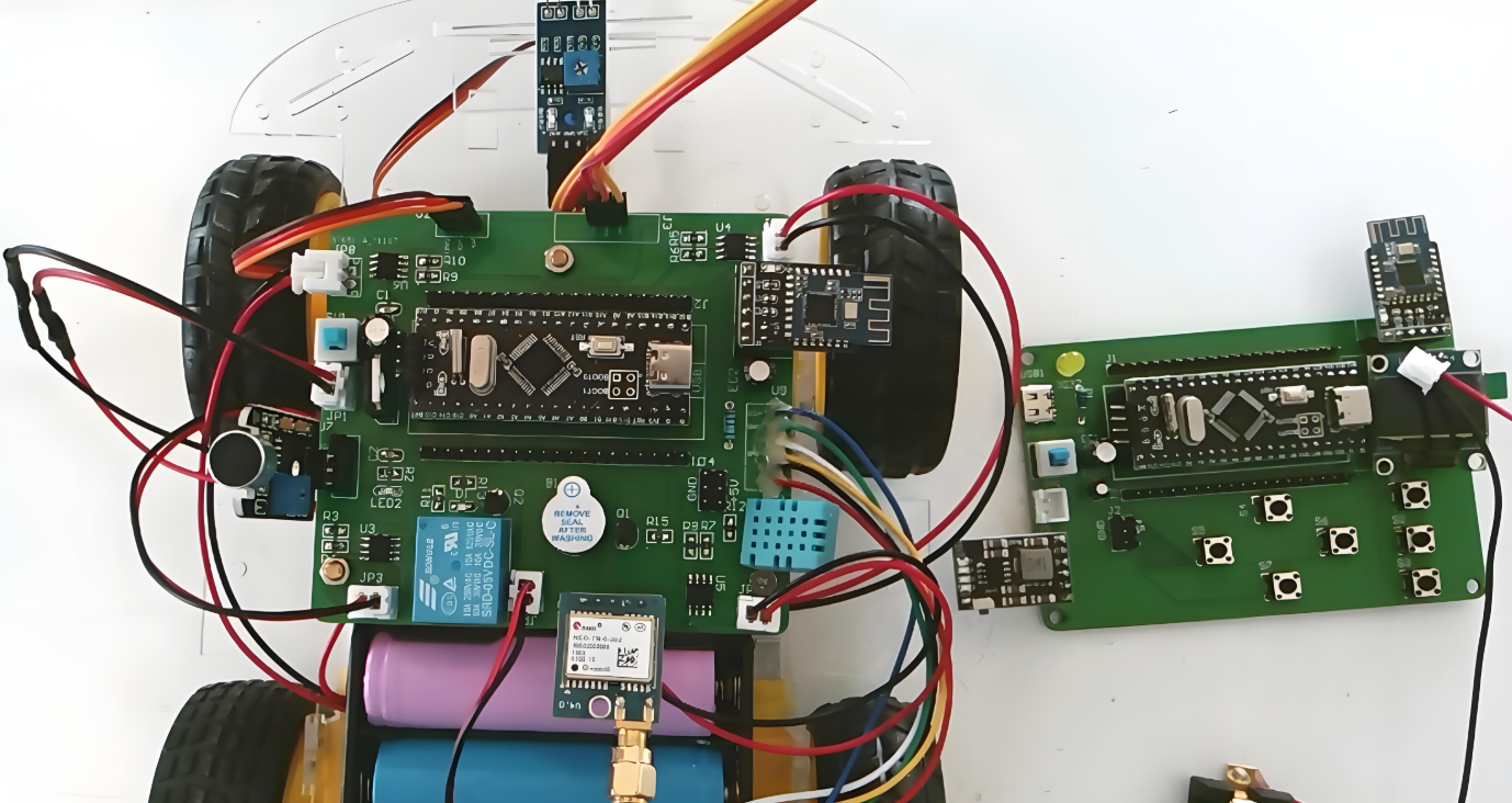 Air Quality Monitoring PCB with Sensors and Microcontroller