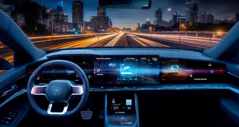 Autonomous vehicle with digital control system overlay.