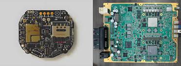 Comparison of standard rectangular PCB vs. irregular PCB shape in custom enclosure.
