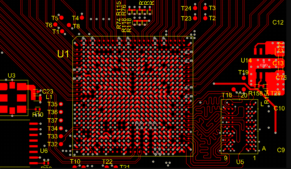 Thermal management via-in-pad in HDI PCB design
