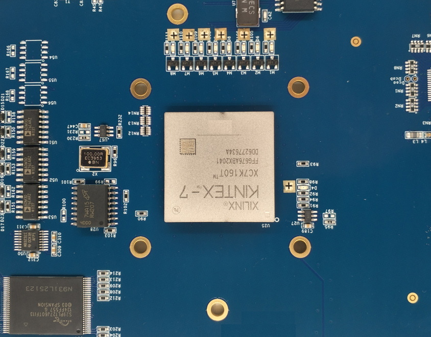 Sample HDI PCB layout demonstrating via-in-pad and optimized component placement