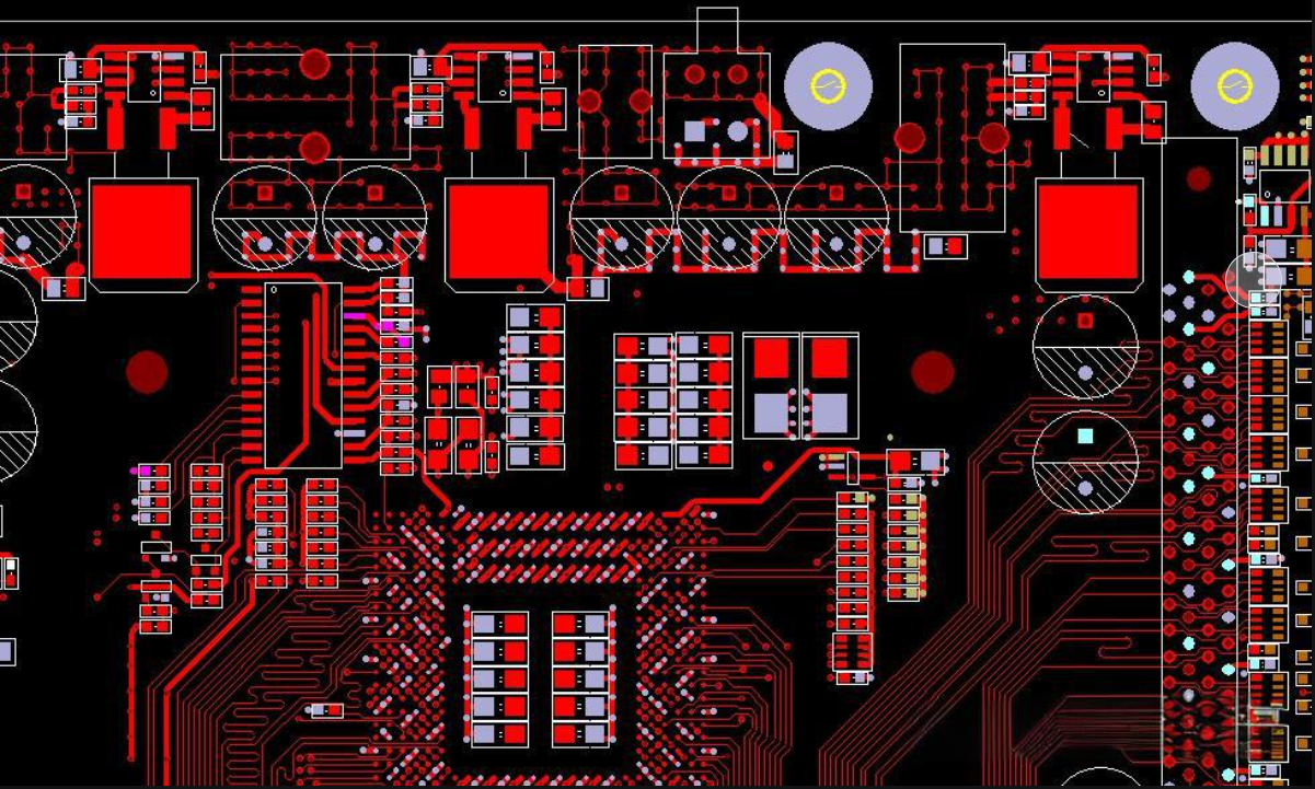 "8-layer PCB art design with intricate patterns on the surface."