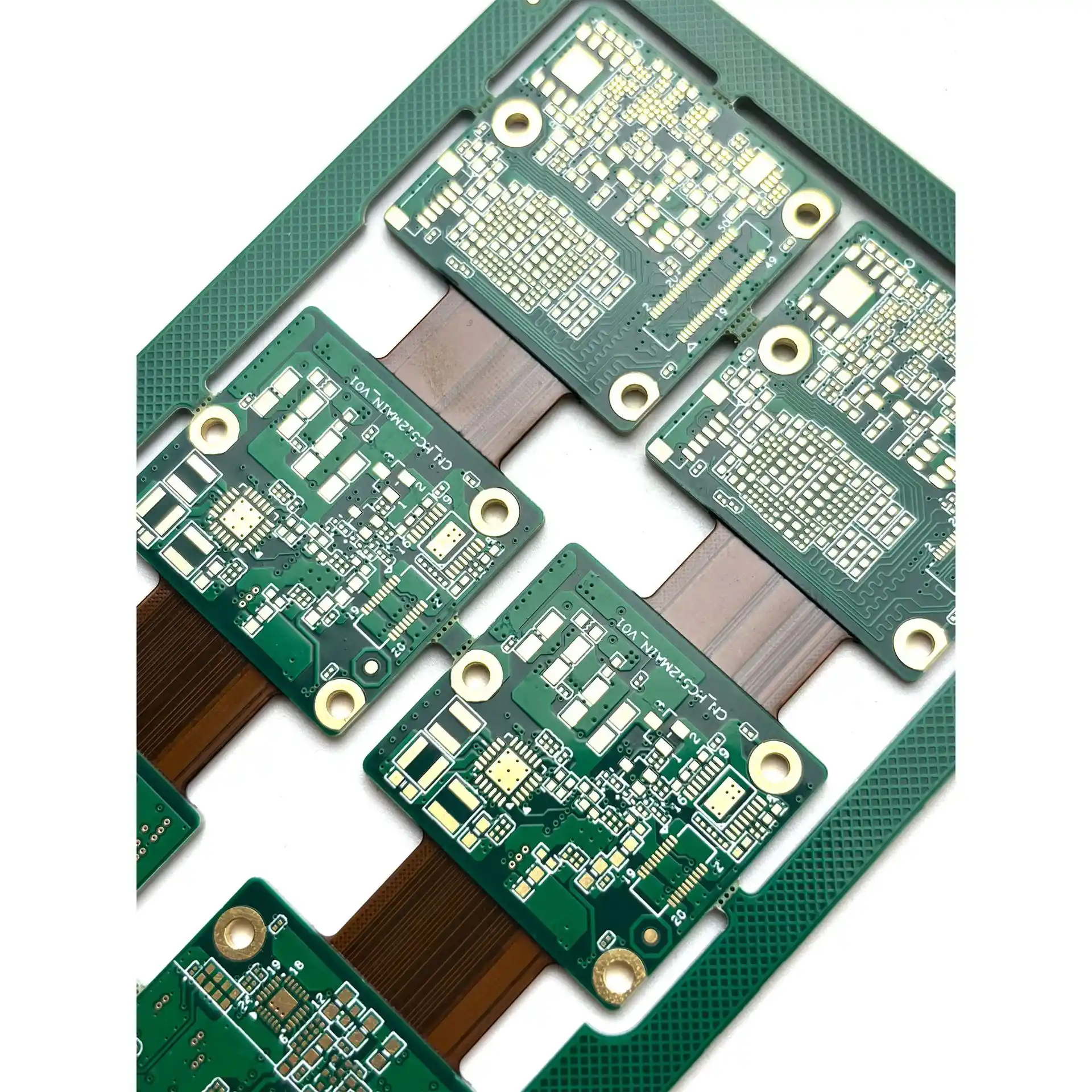 Diagram of a rigid-flex PCB showcasing rigid and flexible sections for home appliance design