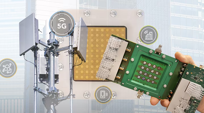 High-frequency PCB material in a 5G consumer device.