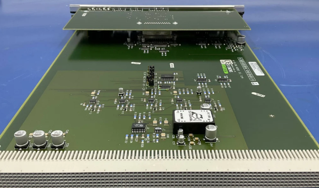 MRI machine PCB close-up for repair and troubleshooting."