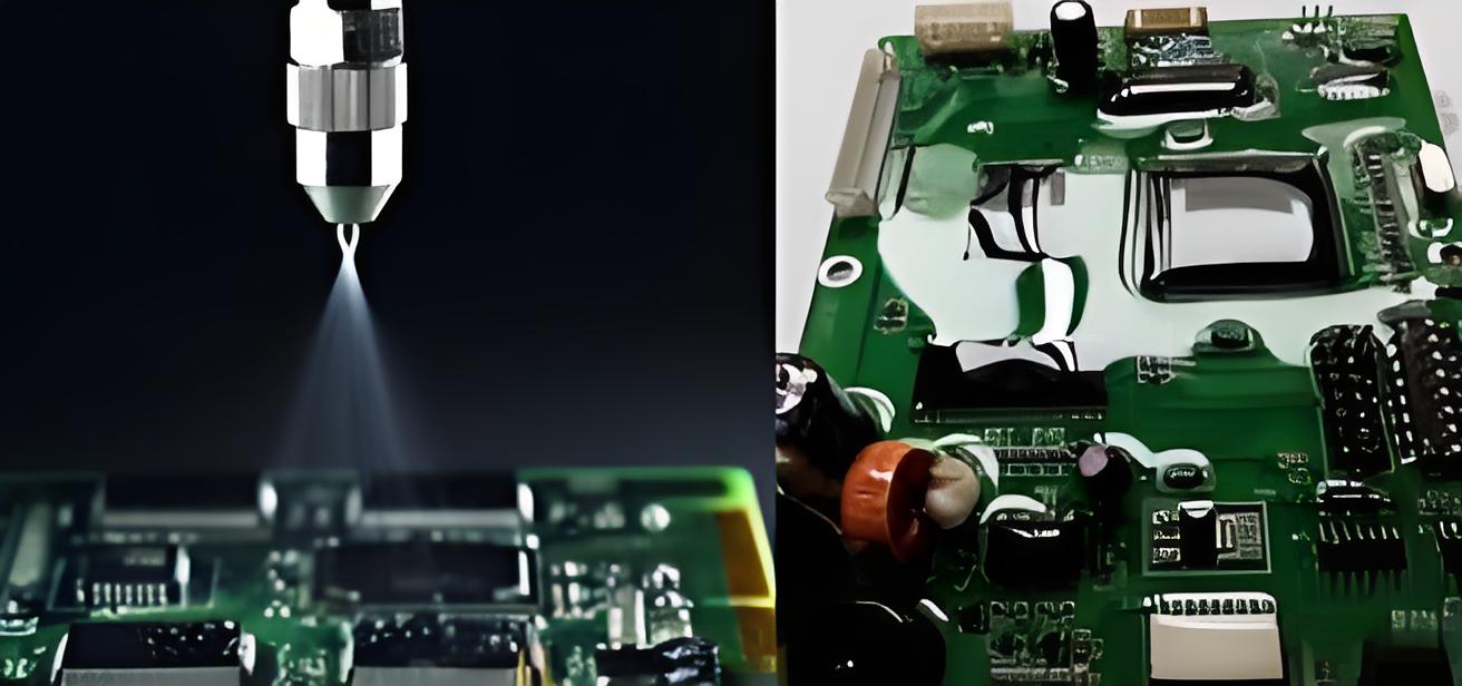 Aerospace PCB with protective conformal coating for environmental resistance.