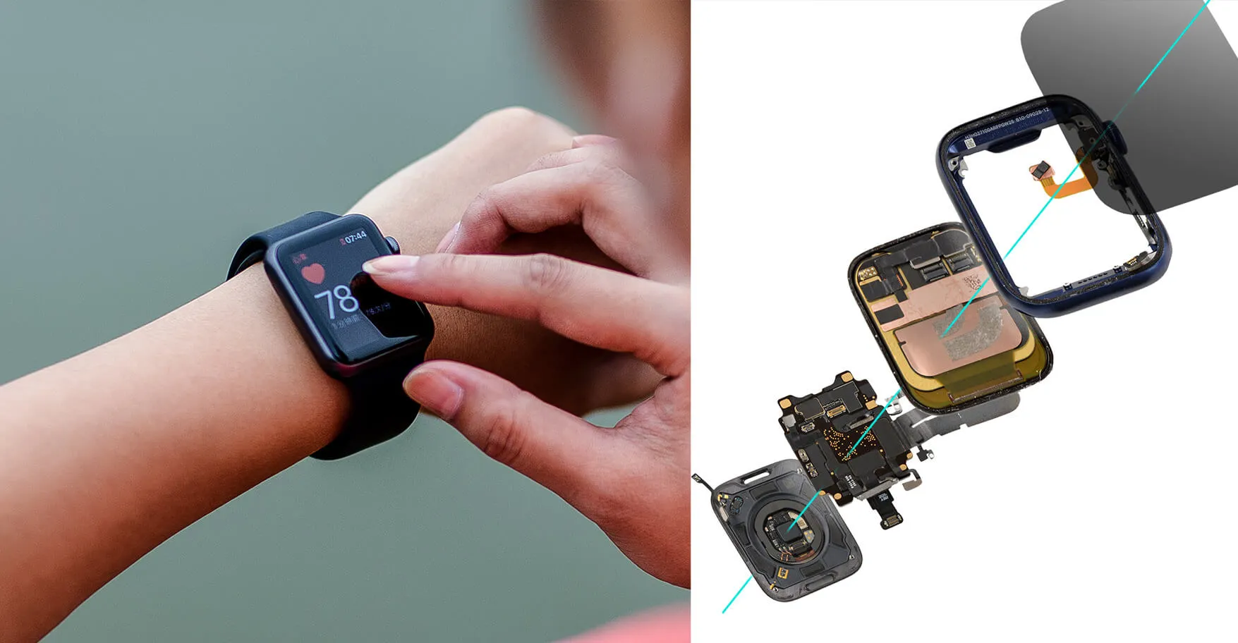Rigid-flex PCB in a wearable device showcasing practical application