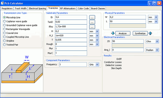 Online impedance calculator for PCB trace design