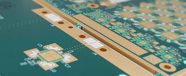 Close-up of a high-Tg PCB designed for thermal stability in surgical robots