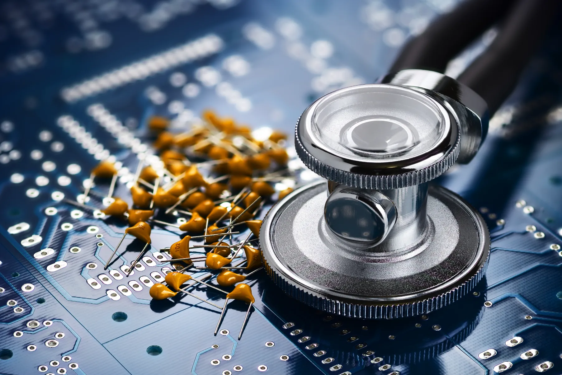 Rogers PCB material showcasing high-frequency performance for surgical robots