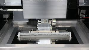 PCB stencil aligned for solder paste printing in SMT assembly