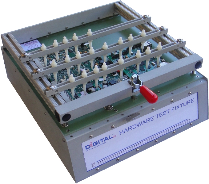 Bed of nails fixture with probes for ICT testing