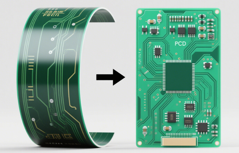 Comparison of rigid and flexible PCB design for sensors in automotive use.