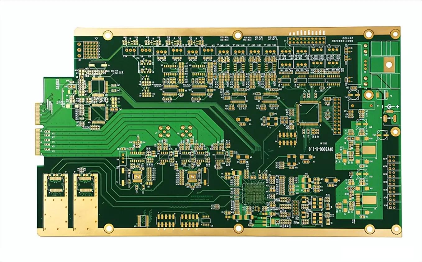 Ultra-precise PCB for missile guidance with detailed circuitry.
