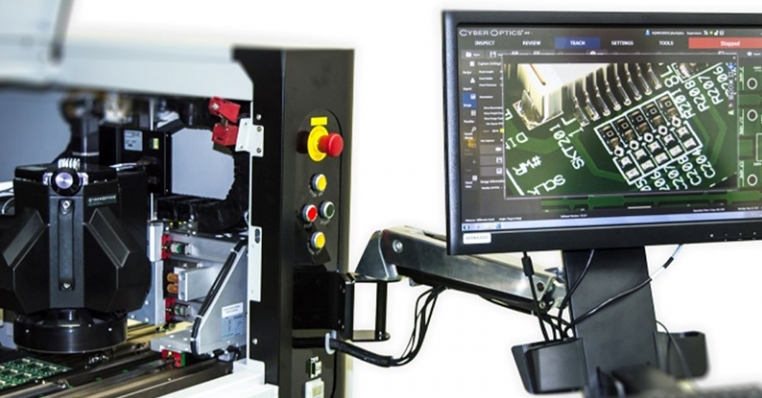 Programming AOI system for precise component alignment detection.