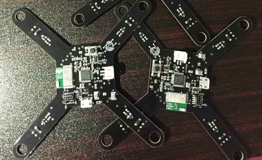 Well-soldered drone PCB with labeled components for UAV circuit board assembly
