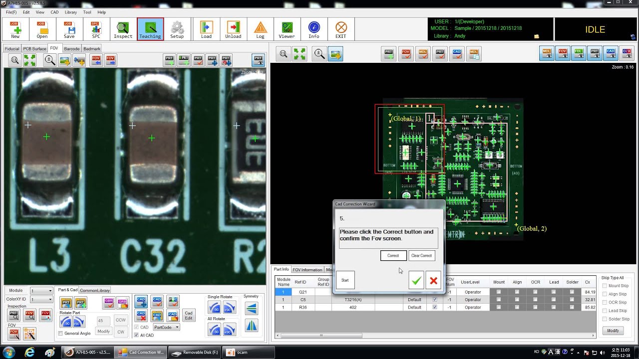 Programming AOI system for conformal coating inspection