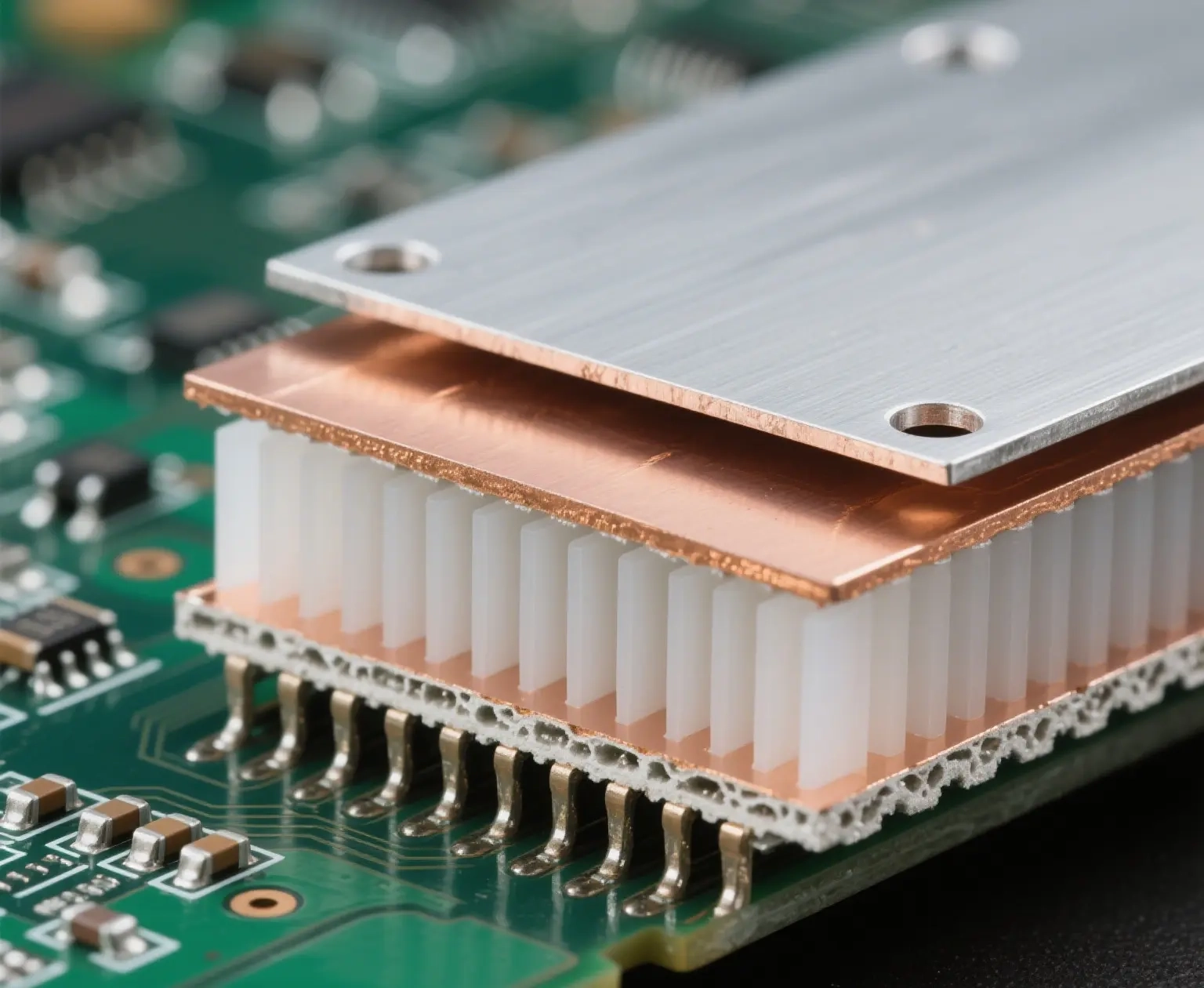 Aluminum PCB used in a high-power electronic device for superior heat dissipation