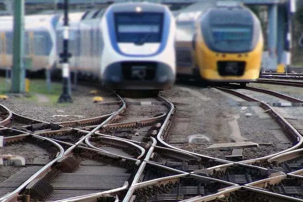 Railway signaling system in operation, powered by heavy copper PCBs for robust performance