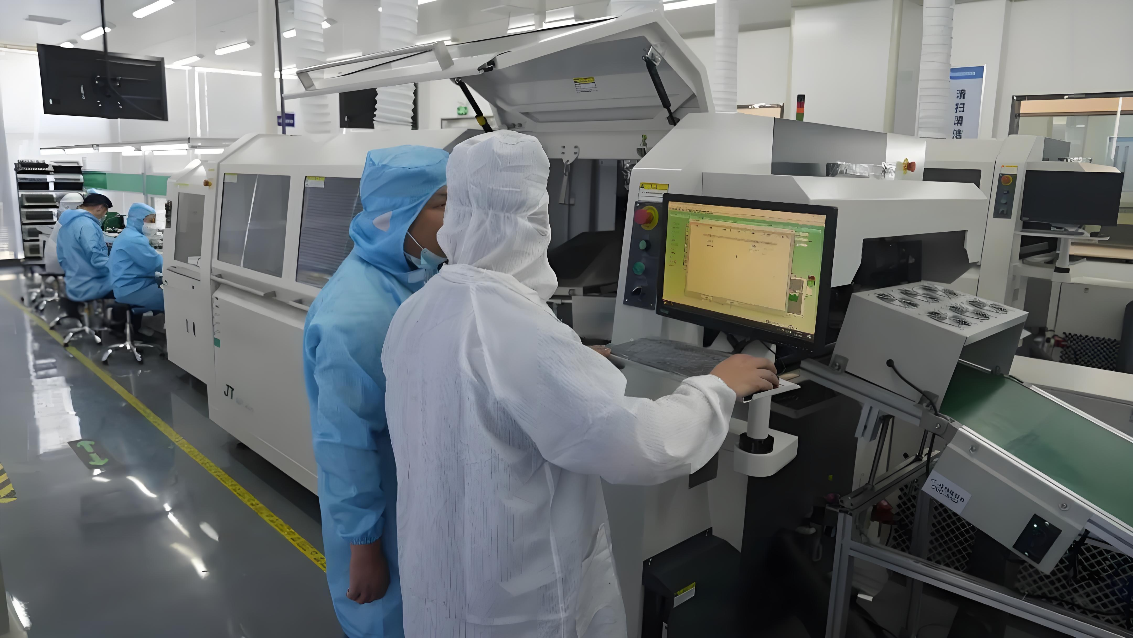 Quality control inspection of PCB after wave soldering for through-hole components
