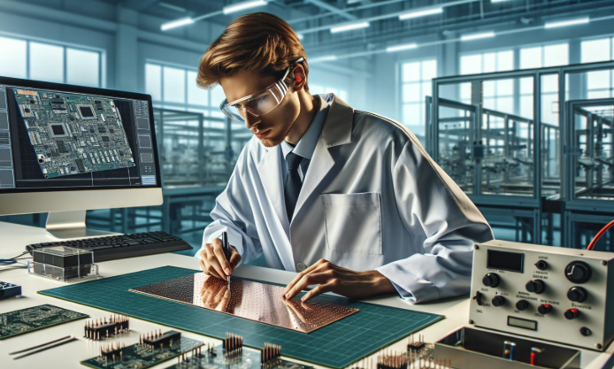 Creating a PCB testing workspace with proper lighting and organization