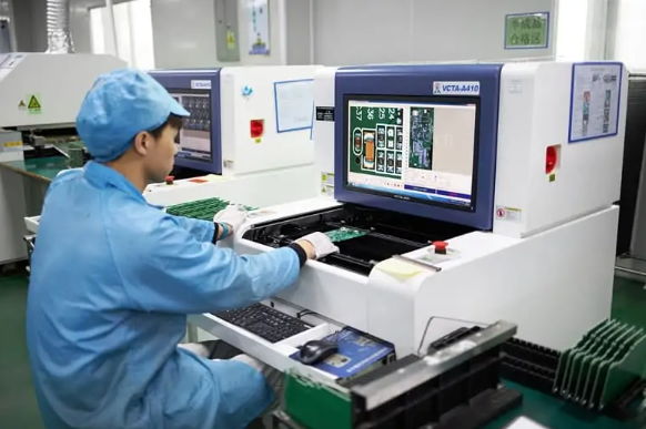 PCB Manufacturing Facility with Quality Control Equipment