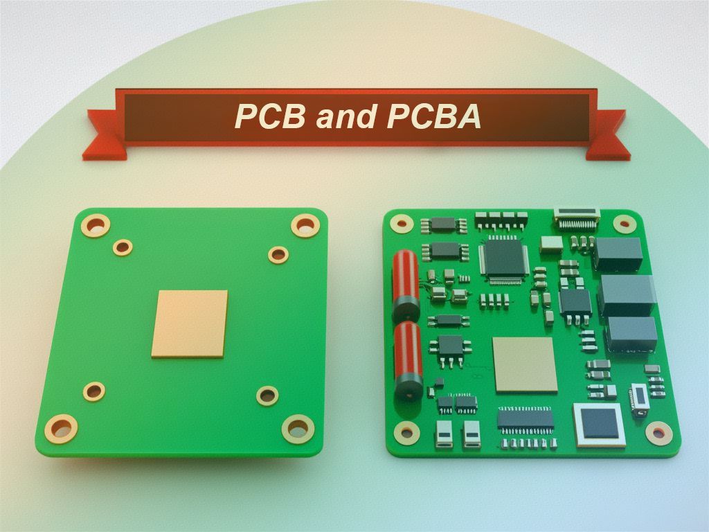 Comparison of bare PCB and assembled PCBA for electronic products