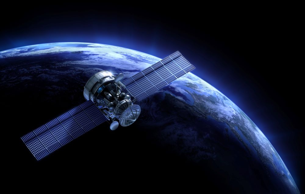 Satellite in orbit facing extreme temperature variations