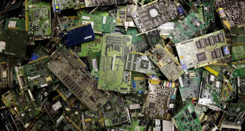 E-waste collection center for sustainable PCB disposal.