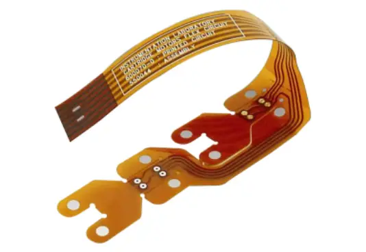 Testing bend radius on a flexible PCB prototype