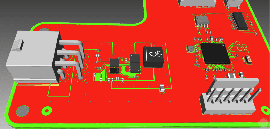 Signal integrity simulation output for gaming console PCB design