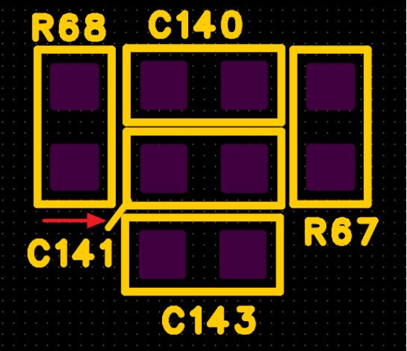 Colorful PCB design silkscreen with clear component markings