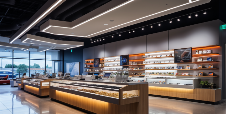 Retail display with LED visuals showcasing thermal management importance