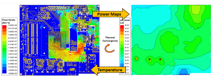Thermal imaging of a 14-layer PCB under high heat load