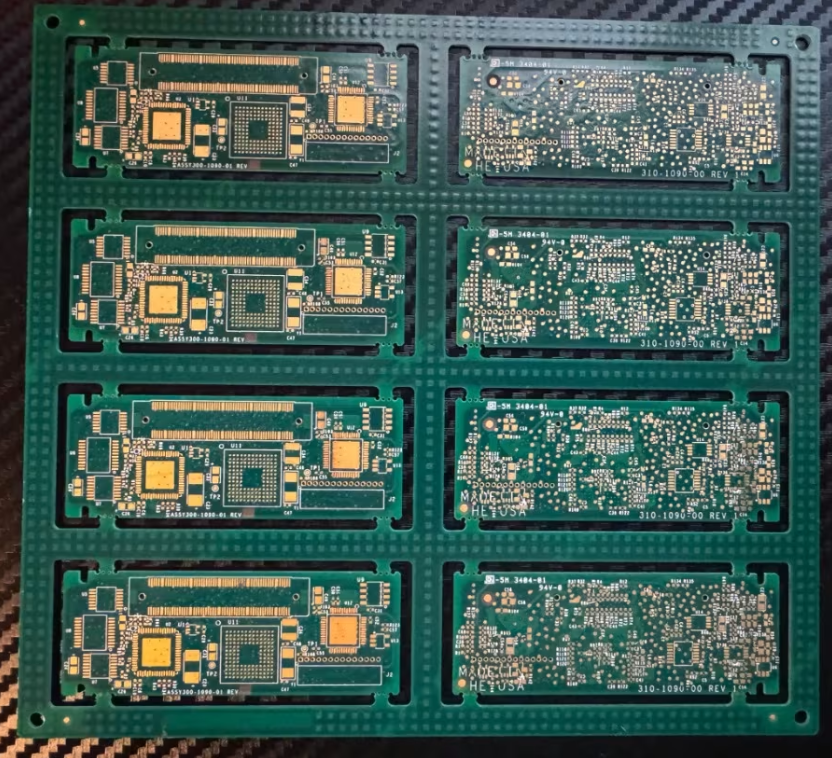 Double-sided PCB with stencil alignment fiducials
