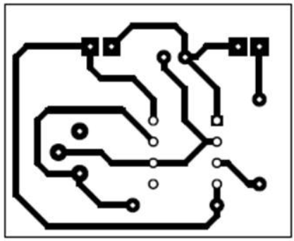 PCB design layout for CEM-1 single-sided PCB fabrication.