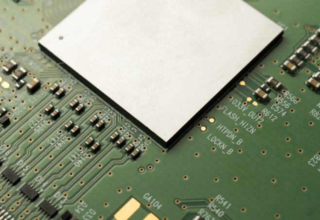 Multi-layer PCB design for space probe with high-density component layout.