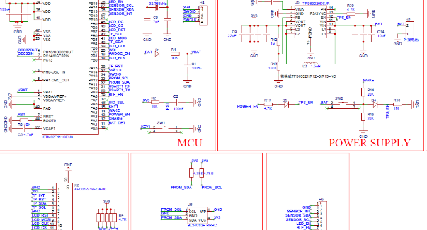 Fitness Tracker PCB Layout with Key Components