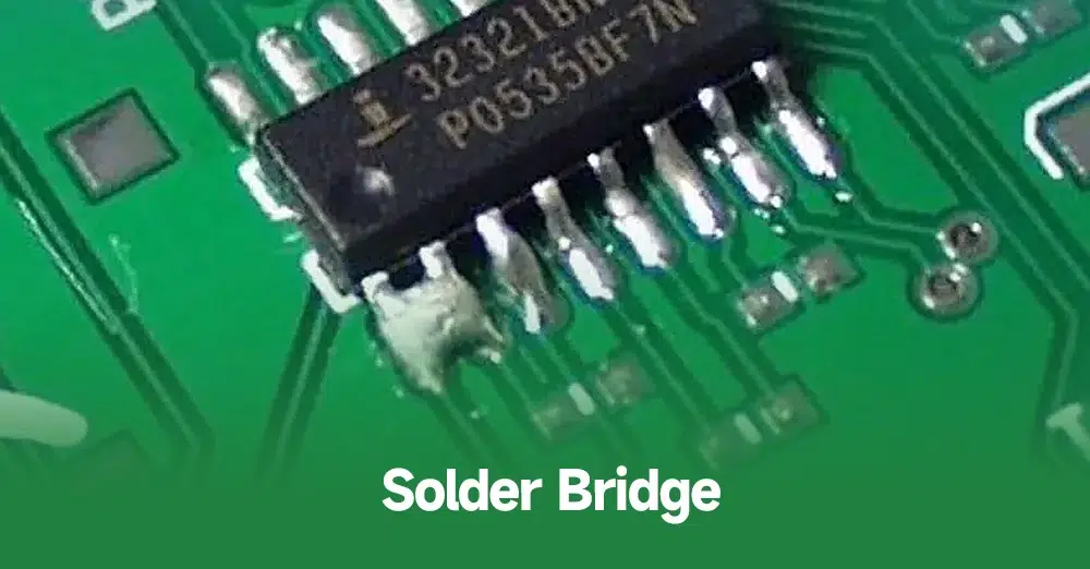 Solder bridge on SMD IC pins and how to correct it