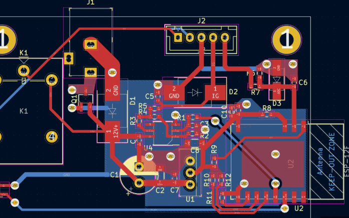 Simplified 2-layer PCB layout for E-Reader cost optimization