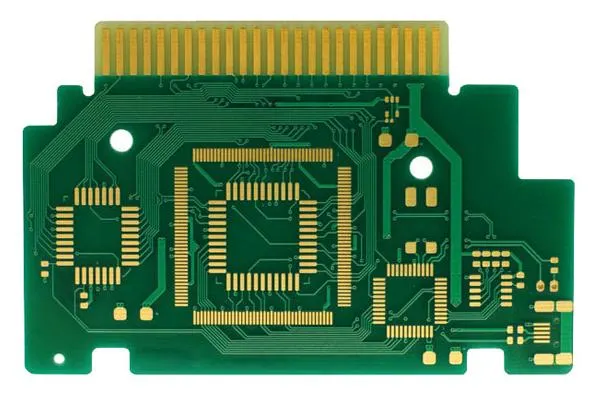 Finished PCB with gold-plated edge connectors